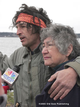 David Moses Bridges with his mother Hilda Lewis